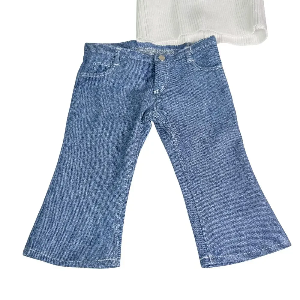 American Girl Blue Jean Basics II Pleasant Co Boy Turtleneck Jeans Socks Shoes